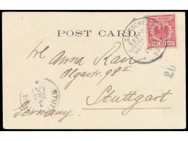 Stempel Deutsche Seepost  Australische Hauptlinie f  28.10.99,  Dampfer Prinzregent Luitpold  in Adelaide, Ansichtskarte Adel