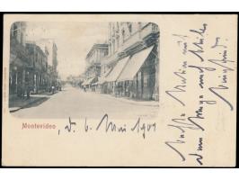 schwarzblauer Stempel Deutsche Seepost  Linie Hamburg - Südamerika XVI.  4.5.01,  Dampfer Cap Verde,  auf Ansichtskarte  Mont