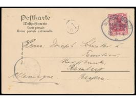 Stempel Deutsche Seepost  Linie Hamburg - Mexico I.  26.5.04   auf dekorativer Ansichtskarte Hamburg-Amerika-Linie mit Künstl