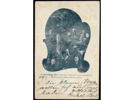 2 x Stempel Deutsche Seepost  Linie Hamburg -Westafrika XX  28.1.05, Dampfer Alexandra Woermann, auf  Ansichtskarte Fernando 