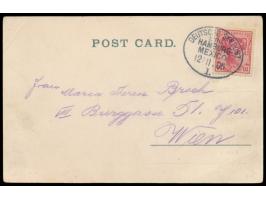 Stempel Deutsche Seepost  Linie Hamburg - Mexico I.  12.11.05, Dampfer Prinz August Wilhelm, Ansichtskarte Dover nach Wien, F