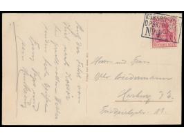 Rahmenstempel  Korsör - Kiel / DPSK. Postkt. / No. 4   28.7.auf Ansichtskarte "Gruss vom Postdampfer Prinz Waldemar", Frankat