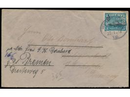 Stempel Deutsche Seepost  Linie Hamburg - Westafrika VII.  27.1.12, Dampfer Hans Woermann, auf Brief aus Grand Bassa mit  Lib