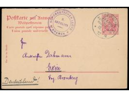 Stempel Deutsche Seepost  Australische Hauptlinie a  15.4.12 und seltener Bordstempel "Norddeutscher Lloyd Bremen /  D. Seydl