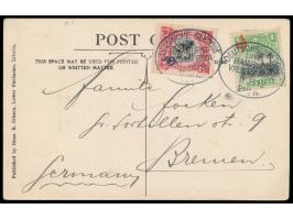 2 x Stempel Deutsche Seepost  Linie Hamburg - Westafrika VIIIa.  11.11.12 ,  Dampfer Kurt Woermann,  seltener Ersatzstempel, 