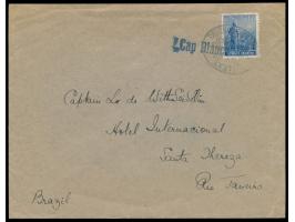 Stempel Deutsche Seepost &nbsp;Linie Hamburg - Südamerika XXXVI &nbsp;22.1.14 und blauer L1 &nbsp;Cap Blanco &nbsp;auf Brief 