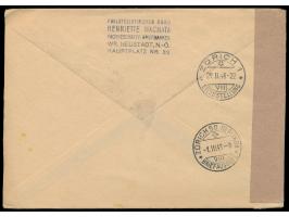 sehr seltene Einzelfrankatur  5 S. Landschaft II  auf Auslands-Eilboten-Einschreibbrief 2. Gewicht mit Stempel Wien 25.2.48 i