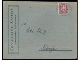 Stempel Deutsche Seepost  Stettin - Helsingfors  9.8.24 auf Firmenbrief aus Stettin nach Helsinki, Frankatur 30 Pf. Neuer Rei