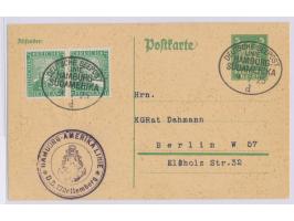 Stempel Deutsche Seepost  Linie Hamburg - Südamerika d  9.7.25 und Bordstempel Hamburg-Amerika-Linie  D. S. Württemberg  auf 