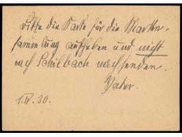 Ovalstempel Deutsche Seepost  Linie Bremen - La Plata e  1.4.30,  Dampfer Sierra Ventana,  auf Ganzsachen-Frageteil 15 Pf. Sc