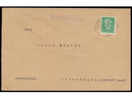 Ovalstempel Deutsche Seepost  Linie Bremen - Cuba a  12.9.31,  Dampfer Lützow,  auf Drucksache mit 5 Pf. Hindenburg nach Deut