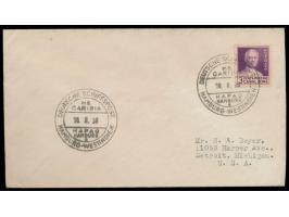 Linie  Hamburg Westindien:  3 Belege mit Stempeln der Horn-Linie Hamburg:  M S H.G. Horn  7.7.37 (Venezuela-Frankatur),  M S 