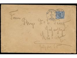 Brief mit handschriftlicher Absenderangabe "Türk, Untlt. z. S.,  S.M.S. Sperber  z. Zt. Capstadt (Süd-Africa)", vor Einführun