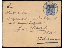 20 Pfg. Krone/Adler auf Brief mit Stempel  MSP No. 37  31.11.97, Absender Kapitänleutnant (Schau ...) SMS Nixe Freetown (Sier