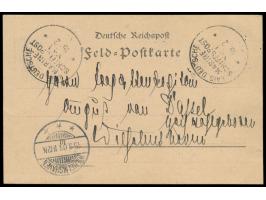 Venezuela-Blockade,  2 x Stempel  MSP No. 1  16.2.03,  S.M.S. Vineta,  auf  Feldpost-Vordruckkarte  nach Wilhelmshaven, gesch