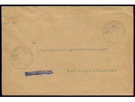 Stempel  MSP No. 63  23.6.10,  S.M.S. Planet  in Noumea, während der Australien-Reise 1910 in  Neukaledonien,  zwei Abschläge