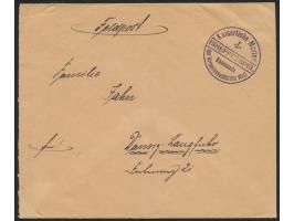 Briefstempel  Kommando der Vorpostenhalbflottille West  als alleiniger Aufgabestempel (ab 11.8.1915 MSP No. 208) auf Feldpost