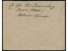 S.M.S. Albatros:  Brief aus der  Internierung auf Gotland / Schweden  mit Stempel  Visby  6.10.15 nach Deutschland, handschri