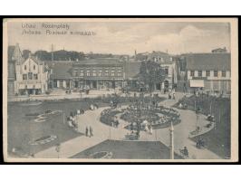 Stempel  MSP Nr. 465  29.9.1917 in rot,  Hilfskriegsschiff Eskimo,  auf Feldpostkarte (Ansicht Libau - Rosenplatz) nach Bücke