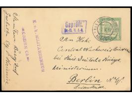 Feldpost-Ganzsache 8 H. mit Stempel &nbsp;K. u. k. Etappenpostamt Kozienice &nbsp;2.2.17 nach Berlin, sehr seltener Setzkaste