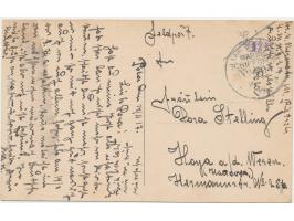 Stempel  MSP No. 204  16.11.17, Deutsche Unterseebootsflottille Mittelmeer Pola, auf Ansichtskarte nach Hoya,  handschriftlic