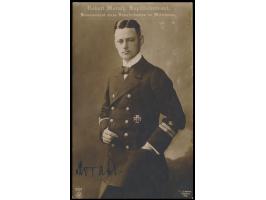 undeutlicher Stempel  MSP No. 204,  Deutsche Unterseebootsflottille Mittelmeer Pola, auf Foto-Ansichtskarte  Kapitänleutnant 