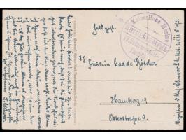 Werbekarte "Kriegsanleihe" mit Briefstempel  Kaiserliche Marine IV. Unterseebootsflottille  als alleiniger Aufgabestempel, ha