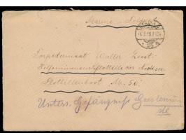 Feldpostbrief mit Stempel  Berlin C 25  6.3.18 an einen Torpedomaat auf Flottillenboot M.50 der Hilfsminensuchflottille der N