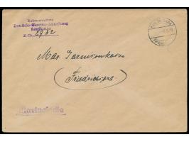 Dienstbrief "Marinesache" mit aptiertem Stempel Kais. Deutsche Feldpost ... 8.5.18 nach Friedrichsort, vorderseitig Absenders