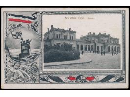 Patriotik-Ansichtskarte  Allenstein - Bahnhof  als Feldpostkarte nach Elberfeld, Stempel Allenstein 2 17.1.16, Bedarf
Stichwö