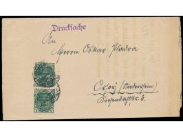 2 x 2. Ausgabe 5 Pf. auf Faltdrucksache des &nbsp;Abstimmungsausschuß Osterode &nbsp;nach Orsoy am Niederrhein, Stempel Oster