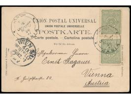 Kreta-Blockade: &nbsp;Stempel &nbsp;Hania &nbsp;26.11.97 auf Ansichtskarte &quot;Souvenir de Canée 1897&quot; mit 2 x Türkei 