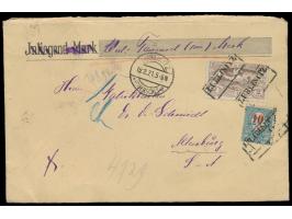 Wertbrief &nbsp;mit Wertangabe 1000 Mark, Frankatur 10 Pf. und 2 M., entwertet mit altem &nbsp;Preußen-Rahmenstempel &quot;Lu