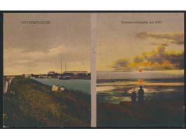 Einzelfrankatur 5 Mark auf  Einschreib-Postkarte (Ansicht Hoyerschleuse) mit Stempel  Hoyer  4.3.20 nach Berlin-Schöneberg, A