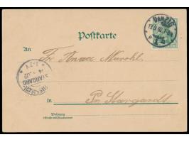 Litho-Ansichtskarte  "Gruss vom Deutschen Tage, Danzig, den 14. Sept. 1902"  mit Stadtpanorama, Ritter und Reichsadler mit Kr