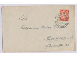Stempel  Palschau (Freie Stadt Danzig)  30.3.33 auf Brief mit 15 Pf. Staatswappen nach Hannover, Bedarf
