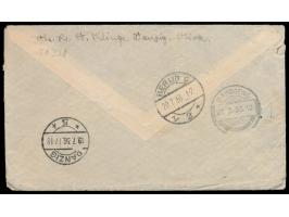 Luftpostbrief  mit Stempel Danzig-Oliva 19.7.36  nach Niederländisch-Indien  mit 1 G. Flugpost, eine weitere Marke auf dem Tr