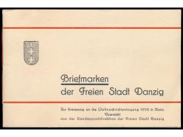 Geschenkheft  "Briefmarken der Freien Stadt Danzig - Zur Erinnerung an die Weltnachrichtentagung 1938 in Kairo überreicht von