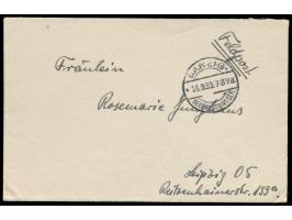 Feldpostbrief mit Stempel  Danzig-Neufahrwasser  26.9.39 nach Leipzig, rückseitig handschriftlicher Absender ... FPNr. 20583 