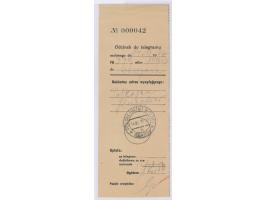 Polnische Post: Telegramm-Aufgabeschein  mit Stempel Polski Urzad P. T. No. 1 Gdansk h 14.11.27
Stichwort: Telegramme
