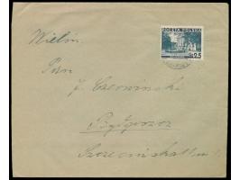 Polnische Post,  Einzelfrankatur 25 Gr auf Brief mit Stempel Gdansk 1 1.12.38 nach Bydgoszcz
