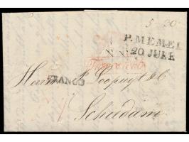 Vorphila-Faltbrief  aus Reval  vom 1/13 Juli 1831 nach Holland, mit komplettem Inhalt, rückseitig russischer Aufgabestempel R