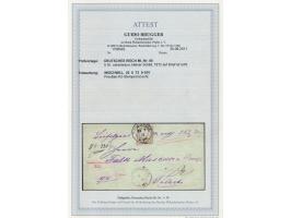 Dt. Reich 5 Gr "kleiner Schild"  (rechts unten kleiner Eckfehler) als Einzelfrankatur auf Wertbrief nach Tilsit, seltener Pre