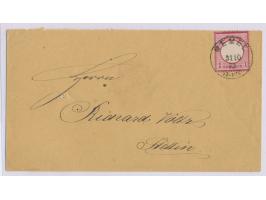 Stempel  Memel  31.10.73 (aptierter F.-Stempel) auf Brief mit 1 Gr. nach Stettin, Ankunftstempel 1.11.
