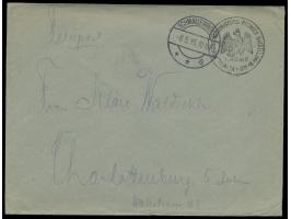 Stempel  Schmalleningken a  8.5.15 und Dienstsiegel Königl. Preuss. Masurisches Pionier Bataillon Nr. 26 / 1. Komp. auf Feldp