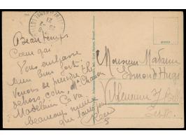 Ansichtskarte Ostseebad Sandkrug - Memel nach Frankreich, geschrieben von einem Angehörigen der französischen Besatzungstrupp