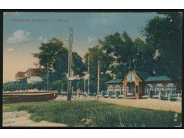 Ansichtskarte Ostseebad Sandkrug - Memel nach Frankreich, geschrieben von einem Angehörigen der französischen Besatzungstrupp