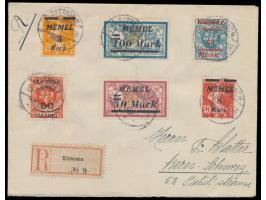 Auslands-Einschreibbrief in die Schweiz, Gesamtfrankatur 306 M. (eine Marke rückseitig), Stempel  Dittauen  25.2.23, Ankunfts