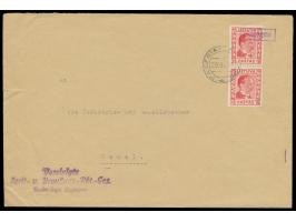 violetter R1  Pogegen  und litauischer Stempel  Pagegiai  29.III.39 auf Brief mit  Litauen  2 x 15 Pastas an die Industrie- u