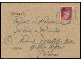 seltener Stempel  Mestellen (Kr. Heydekrug) a  21.6.44 auf Faltbrief mit 12 Pf. Hitler nach Everstdorf in Mecklenburg, Bedarf